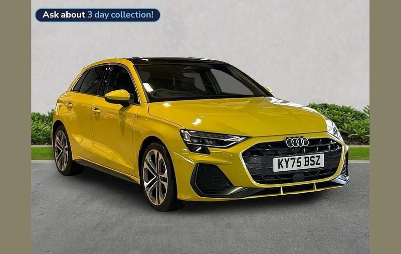 New Audi A3 S-Line 147 HP (108 kW) 2025 Yellow Hatchback