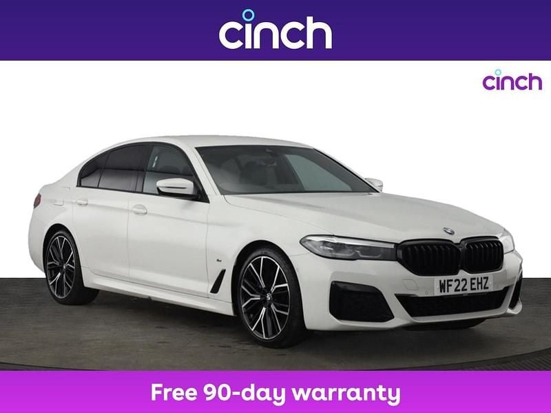 White Used 2022 BMW 520 M Sport Sedan | £25,519 (Good price) - Image 1/3