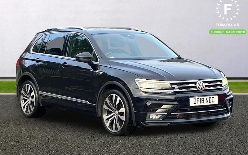 Black Used 2018 VW Tiguan R-line SUV | £19,999 (Good price) - Image 1/4
