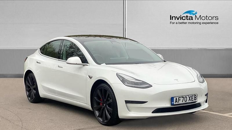 White Used 2020 Tesla Model 3 Performance Sedan | £19,000 (Fair price) - Image 1/4