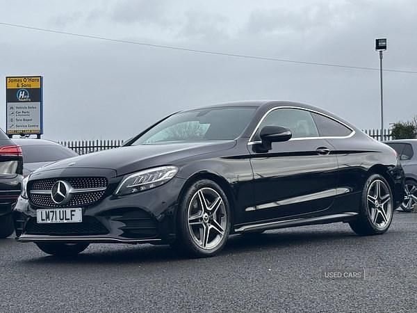 Used Mercedes C220 AMG line 194 HP (142 kW) 2021 Black Coupe