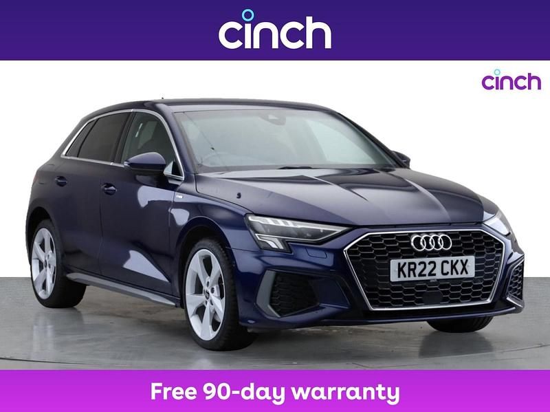 Blue Used 2022 Audi A3 e-tron S-Line Hatchback | £17,799 (Fair price) - Image 1/3