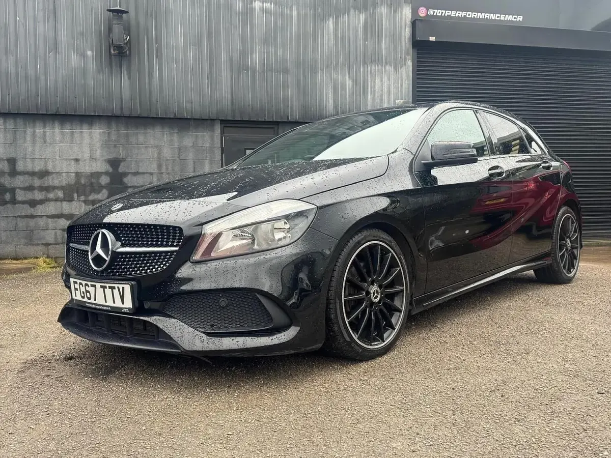 Used Mercedes A200 AMG line 136 HP (100 kW) 2017 Black Hatchback