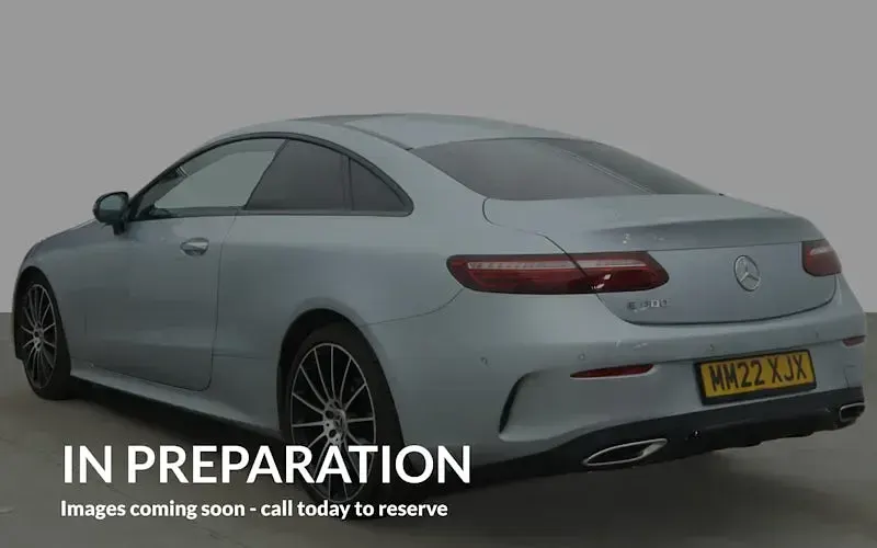 Used Mercedes E300 AMG line 258 HP (189 kW) 2022 Silver Coupe