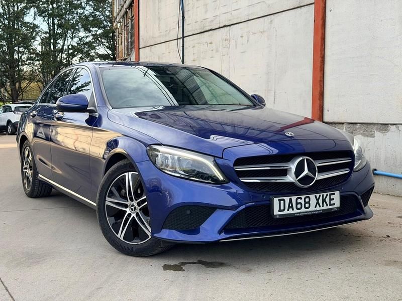 Begagnad Mercedes C220 Premium 2018 Blå Sedan