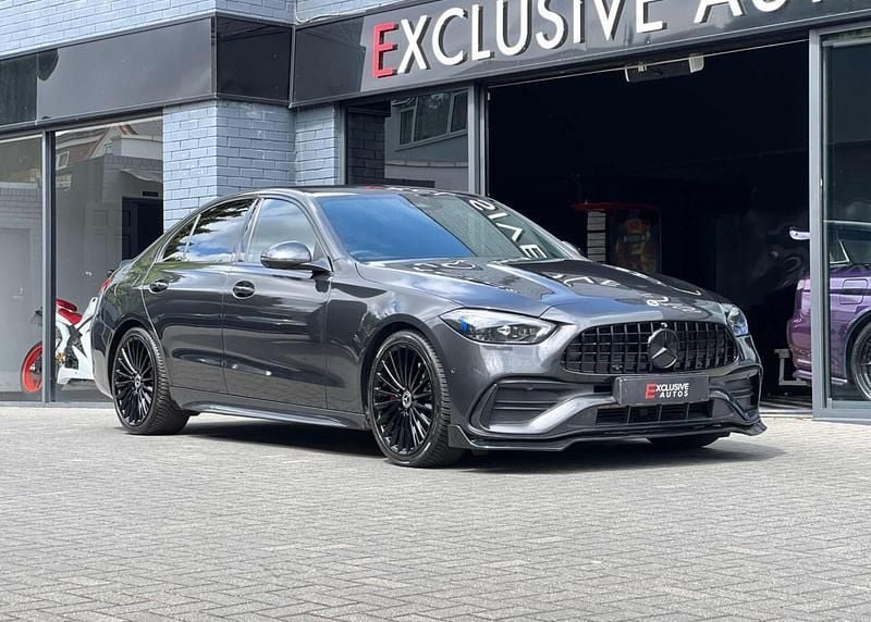 Grey Used 2022 Mercedes C300e AMG line Sedan | £31,950 - Image 1/4