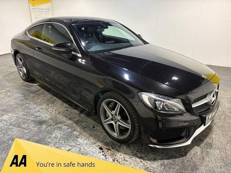 Used Mercedes C250 AMG line 204 HP (150 kW) 2017 Black Coupe
