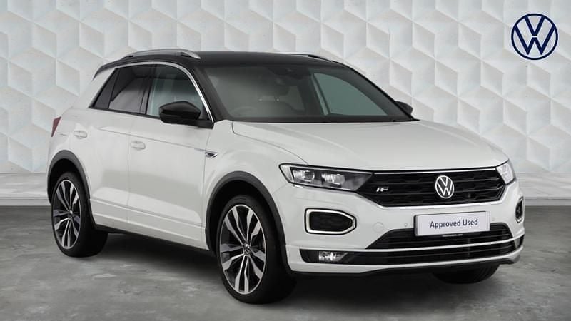 Pure white Used 2021 VW T-Roc R-line SUV | £23,100 (Fair price) - Image 1/3
