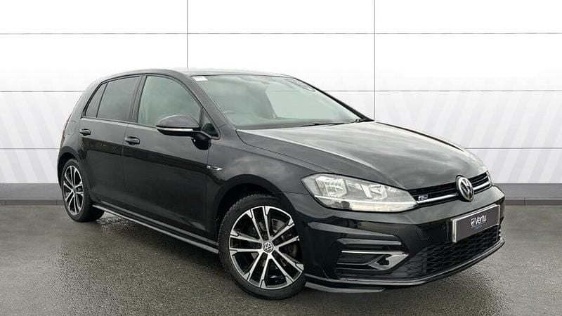 Black Used 2019 VW Golf VII R-line Hatchback | £16,679 (Fair price) - Image 1/4