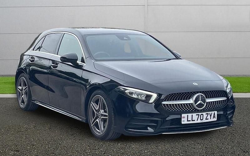 Used Mercedes A180 AMG line 136 HP (100 kW) 2020 Black Hatchback