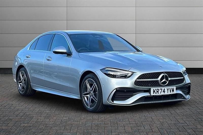 High tech silver Used 2024 Mercedes C300e AMG Line Premium Sedan | £34,990 (Good price) - Image 1/4