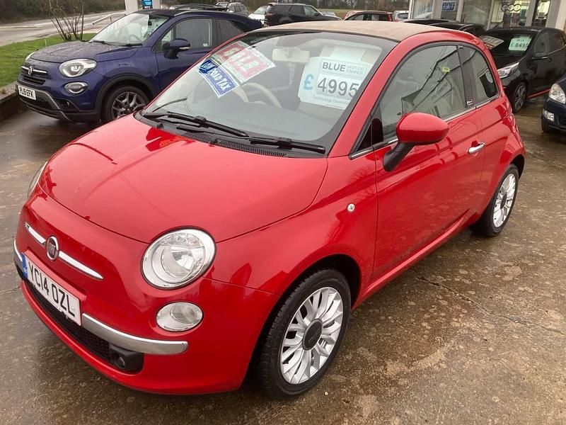 Used Fiat 500C Lounge 69 HP (50 kW) 2014 Red Cabriolet