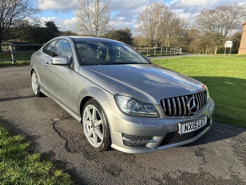 Silver Used 2015 Mercedes C180 Sport Edition Coupe | £8,990 (Fair price) - Image 1/4