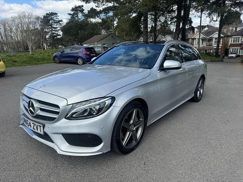 Used Mercedes C220 AMG line 170 HP (125 kW) 2015 Silver Estate