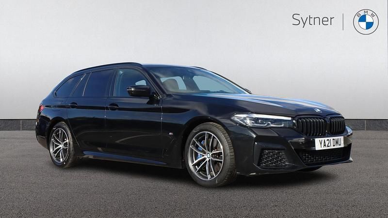 Black Used 2021 BMW 530e M Sport Estate | £21,750 (Good price) - Image 1/4