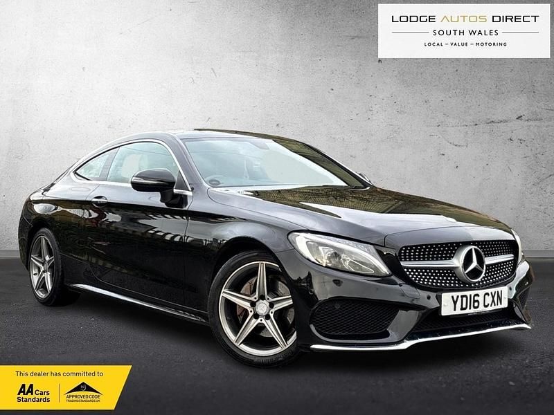 Black Used 2016 Mercedes C200 AMG line Coupe | £17,190 (Fair price) - Image 1/4