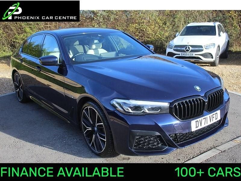Tanzanite blue metallic Used 2021 BMW 530e M Sport Sedan | £24,495 (Expensive) - Image 1/2