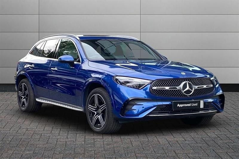 Spectral blue Used 2023 Mercedes GLC300e AMG Line Premium Estate | £43,650 (Fair price) - Image 1/4