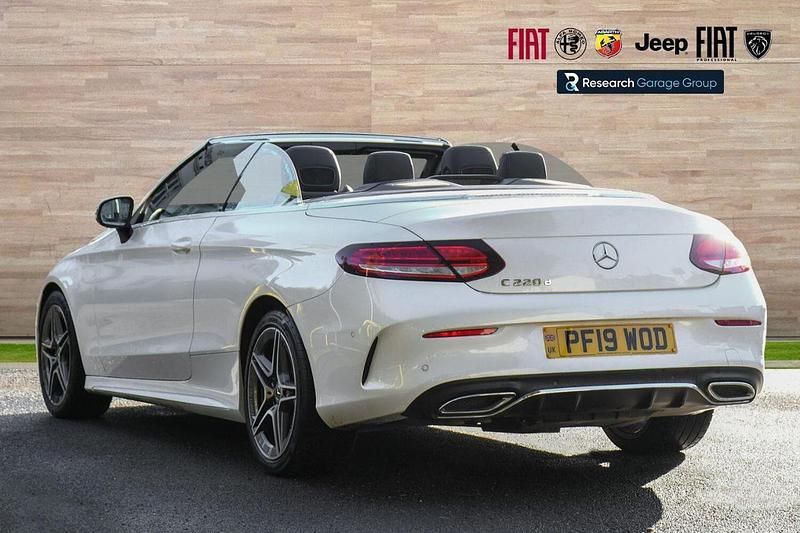 White Used 2019 Mercedes C220 AMG line Cabriolet | £17,196 (Good price) - Image 1/3