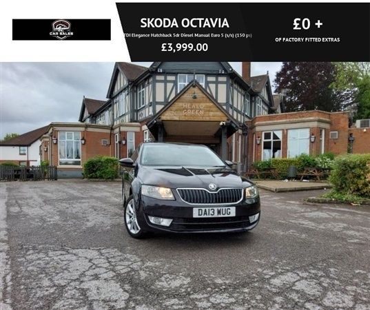 Black Used 2013 Skoda Octavia Elegance Hatchback | £3,999 (Good price) - Image 1/1