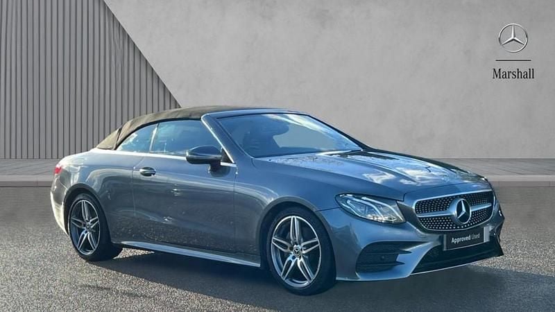 Selenite grey metallic Used 2020 Mercedes E220 AMG line Cabriolet | £23,820 (Fair price) - Image 1/4