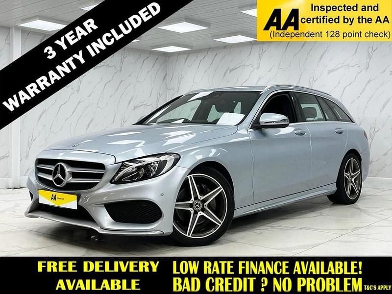 Silver Used 2018 Mercedes C220 AMG line Estate | £15,895 (Fair price) - Image 1/2