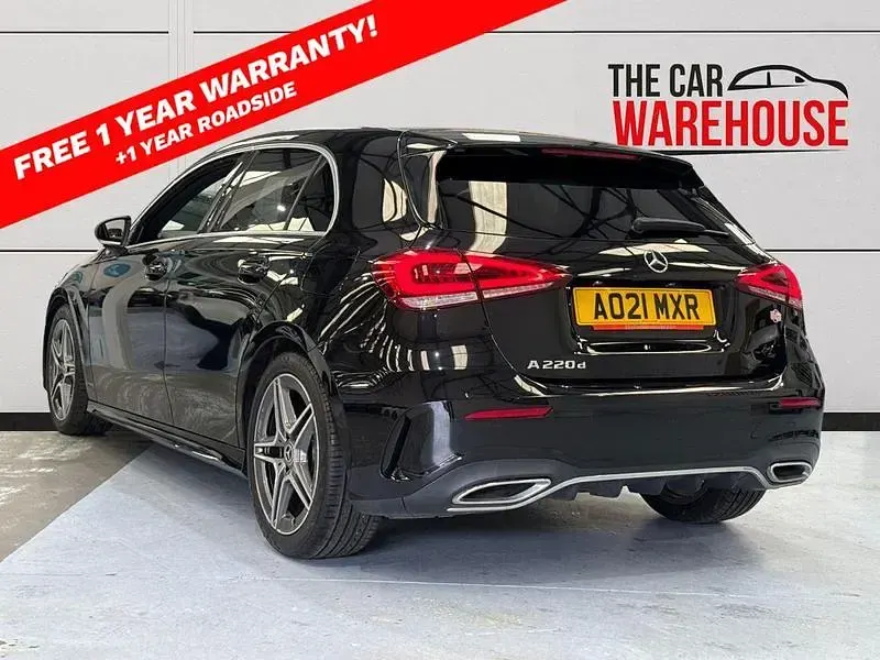Used Mercedes A220 AMG line 190 HP (139 kW) 2021 Black Hatchback