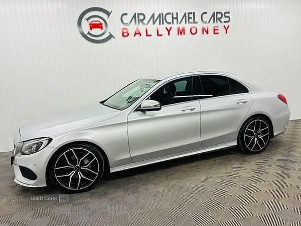 Used Mercedes C220 AMG line 170 HP (125 kW) 2018 Silver Sedan