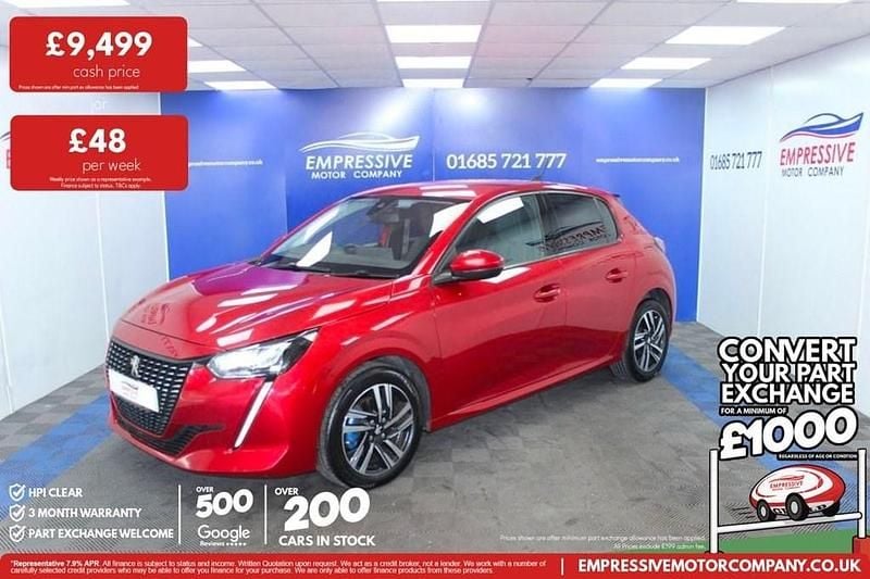 Used Peugeot 208 Allure 100 HP (73 kW) 2021 Red Hatchback