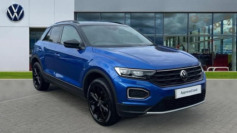 Ravenna blue metallic black Used 2021 VW T-Roc Black Edition SUV | £21,439 (A bit pricey) - Image 1/4