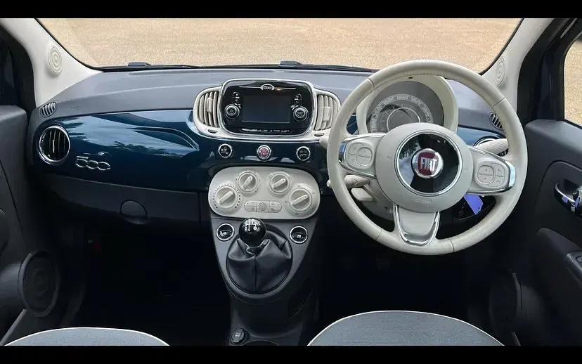 Used Fiat 500 Lounge 69 HP (50 kW) 2017 Blue Hatchback