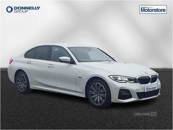 White Used 2021 BMW 330e M Sport Sedan | £20,995 (Fair price) - Image 1/4