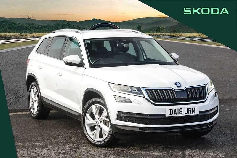 Moon white metallic Used 2018 Skoda Kodiaq SUV | £16,995 (Fair price) - Image 1/4