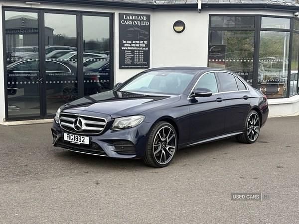 Used Mercedes E220 AMG line 194 HP (142 kW) 2019 Blue Sedan