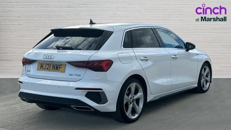 Used Audi A3 S-Line 150 HP (110 kW) 2021 White Sedan