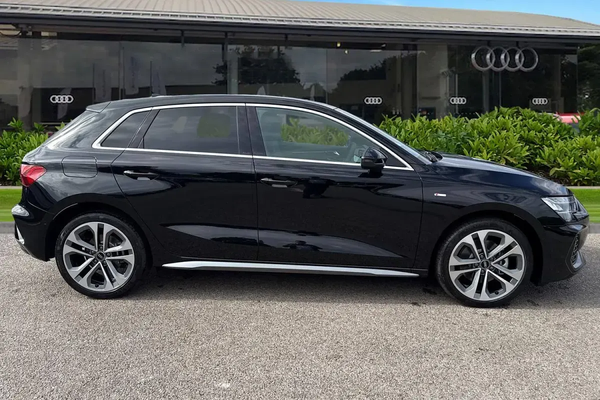 New Audi A3 Sportback S-Line 2026 Black Hatchback