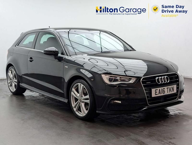 Used Audi A3 S-Line 180 HP (132 kW) 2016 Black Hatchback