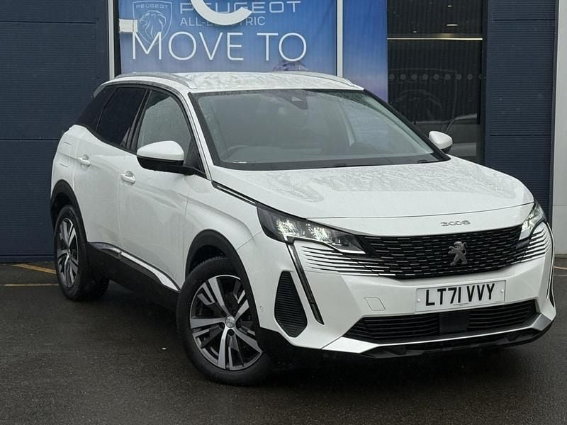 White Used 2021 Peugeot 3008 Allure Premium Hatchback | £17,995 (Fair price) - Image 1/4