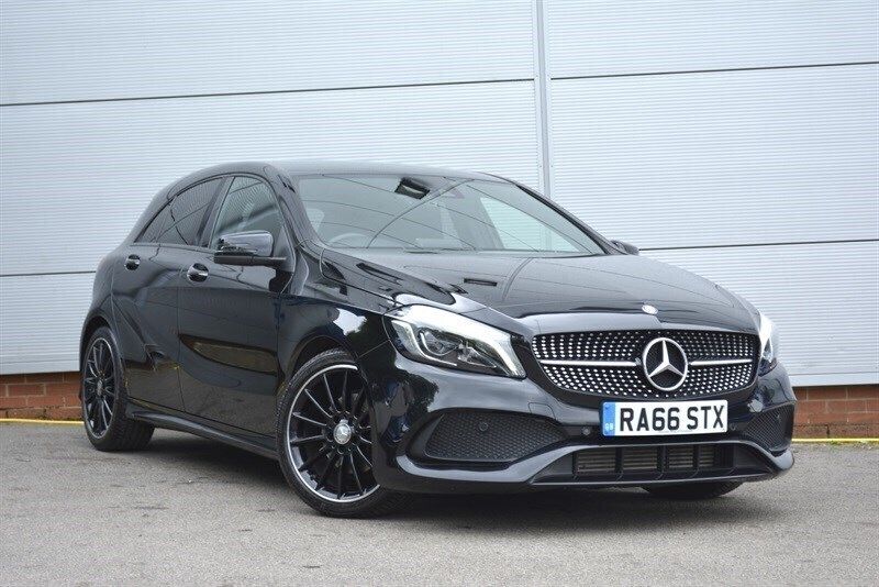 Cosmos black Used 2017 Mercedes A200 AMG line Hatchback | £17,995 (Expensive) - Image 1/4