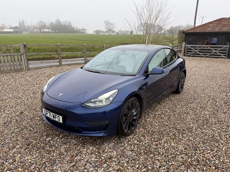 Used Tesla Model 3 Performance 461 kW (627 HP) 2021 Blue Sedan