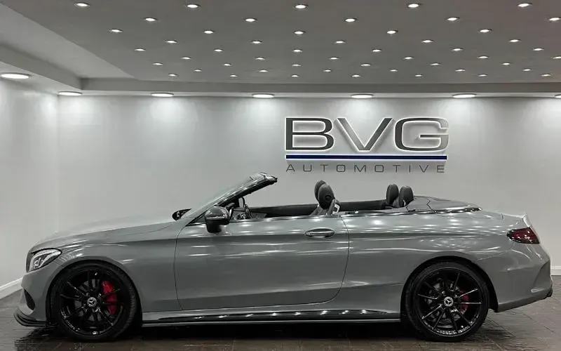 Used Mercedes C250 AMG line 204 HP (150 kW) 2017 Grey Cabriolet