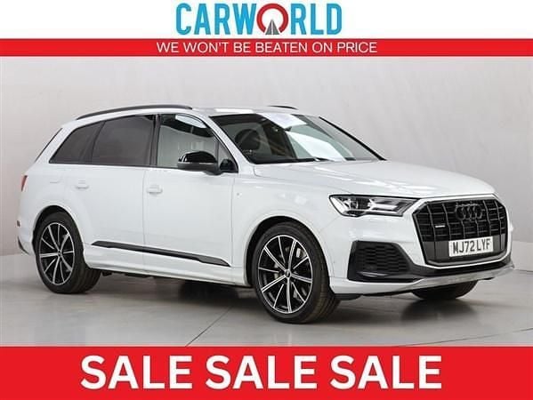White Used 2022 Audi Q7 Black Edition SUV | £45,588 (Expensive) - Image 1/3