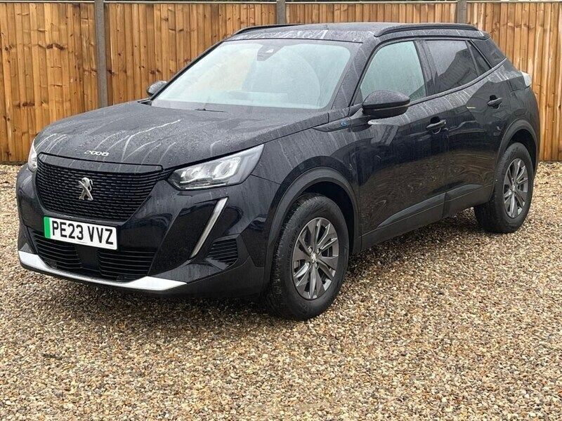 Black Used 2023 Peugeot e-2008 Active+ SUV | £14,500 (Good price) - Image 1/4