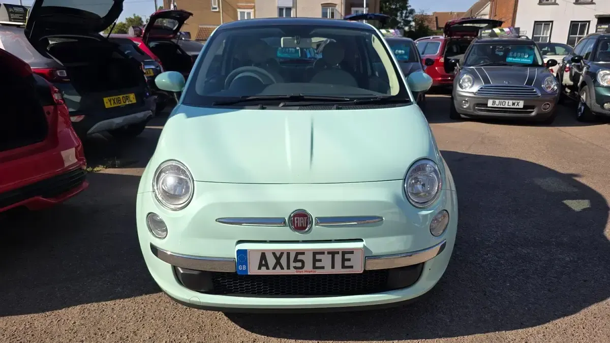 Used Fiat 500 Lounge 69 HP (50 kW) 2015 Green Hatchback