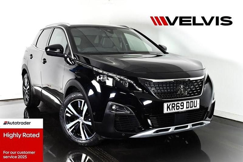 Black Used 2019 Peugeot 3008 GT-line SUV | £14,186 (Fair price) - Image 1/4