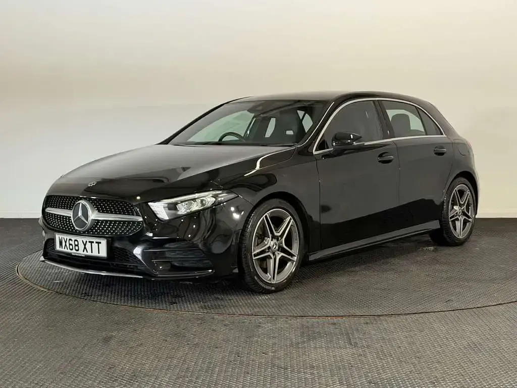 Used Mercedes A200 AMG line 2018 Black Hatchback