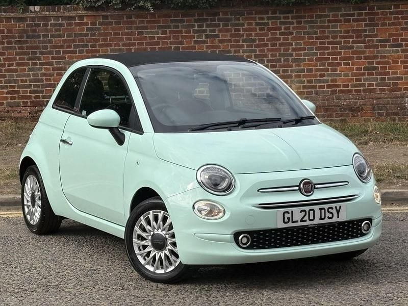 Green Used 2020 Fiat 500 Lounge Cabriolet | £9,699 (Fair price) - Image 1/4