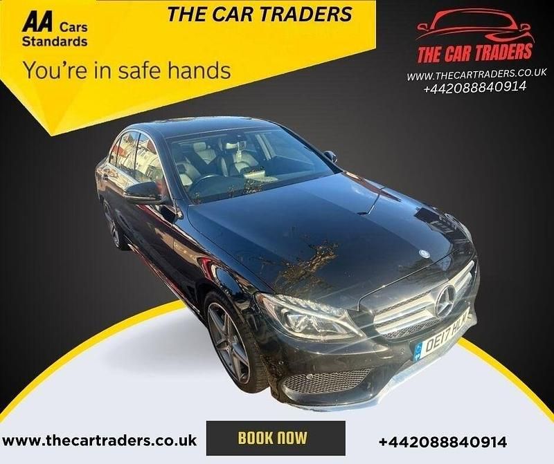Black Used 2017 Mercedes C220 AMG line Sedan | £11,988 (Good price) - Image 1/3