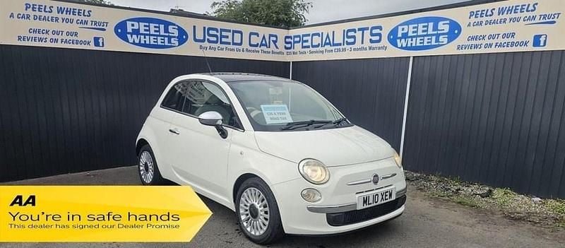 White Used 2010 Fiat 500 Lounge Hatchback | £3,275 (Fair price) - Image 1/4