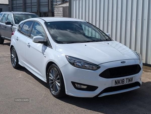 White Used 2018 Ford Focus ST-Line Hatchback | £6,995 (Good price) - Image 1/4